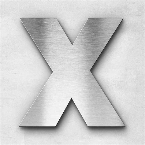 Metal Letter X Uppercase Kontrast Series