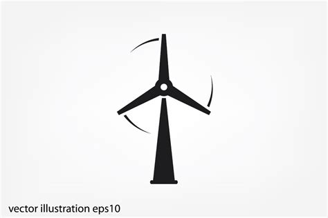 Wind Turbine Icon Vector Creative Daddy