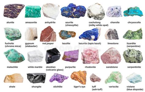 Decorative Gems And Minerals With Names Raw Gemstones Rocks