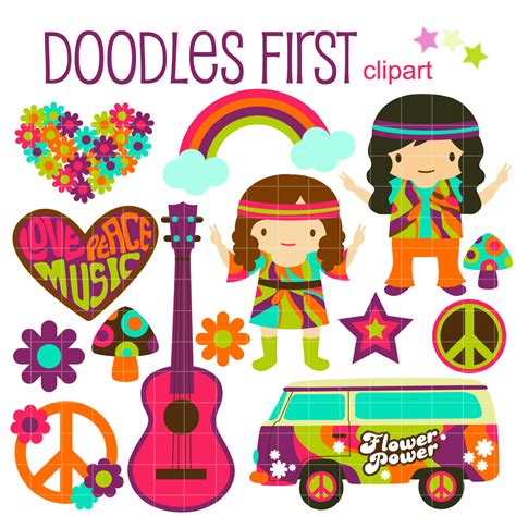 70s Hippie Clip Art Clip Art Library