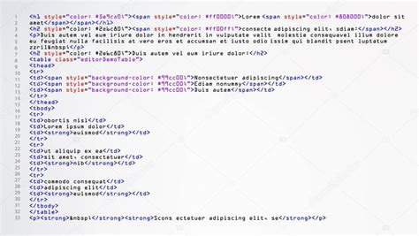 Html Abstract Code Vector Colorful Tags In Browser View Source Code
