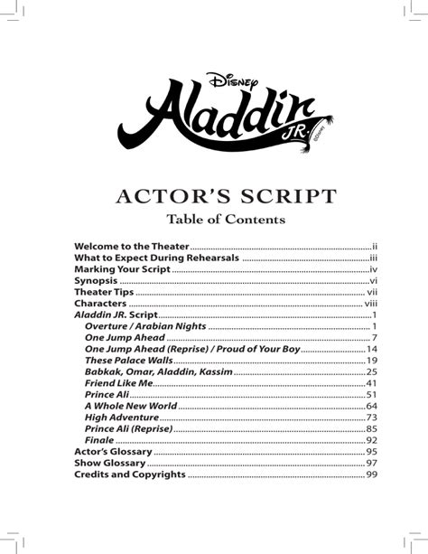 Aladdin Script