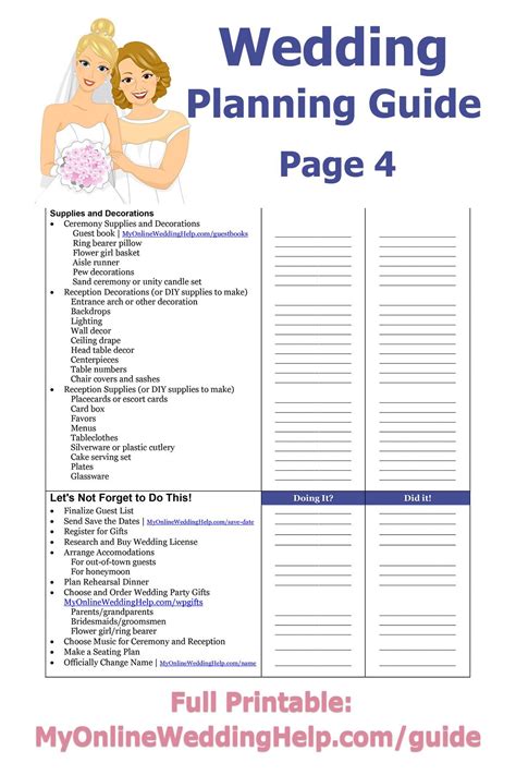 Free Printable Wedding Planning Guide Wedding Planning Guide Wedding