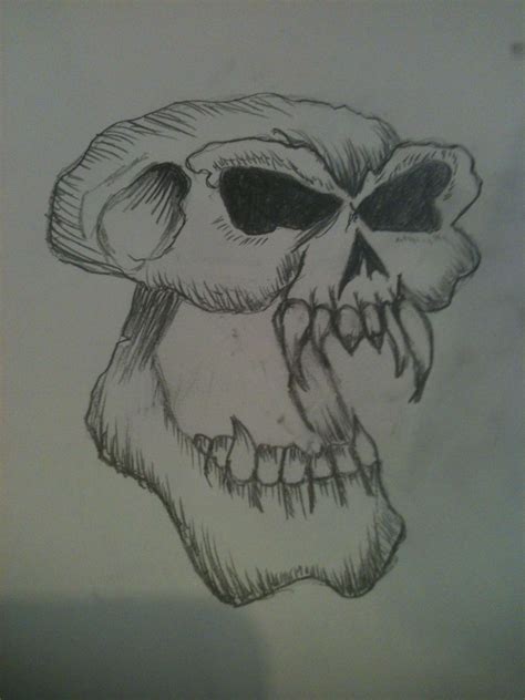 Scary Skull Drawing At Getdrawings Free Download