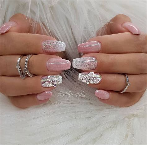 Pretty Pink Nail Art Сексуальные ногти Блеск для ногтей Блеск