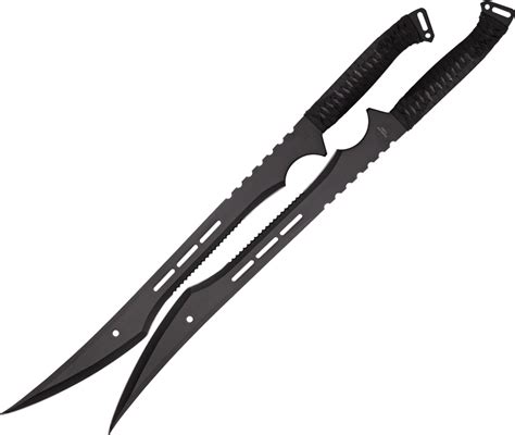 Miscellaneous M4233 Twin Sword Set 27 Inch Partially Serrated