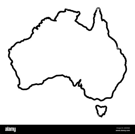Australia Map Outline Black And White Stock Photos And Images Alamy