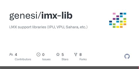 Github Genesiimx Lib Imx Support Libraries Ipu Vpu Sahara Etc