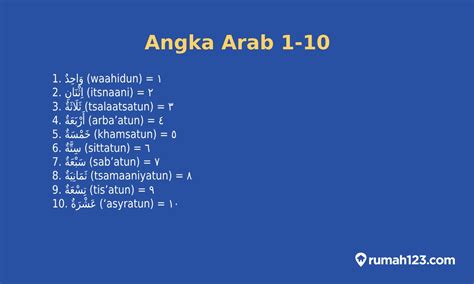 Belajar Menulis Angka Dalam Bahasa Arab 1 100 Mudah Kok