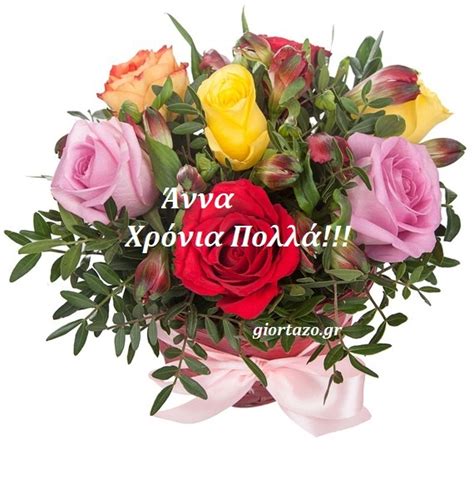 Εύχομαι τα φετινά γενέθλια να σου χρόνια πολλά. Χρόνια Πολλά Άννα, Αννίτα Ανίτα, Ανέτα, Αννέτα, Ανναμπέλλα ...