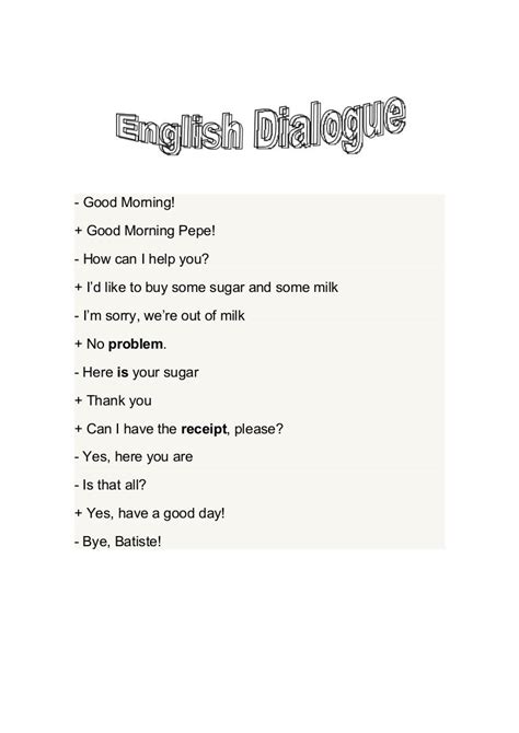 English Dialogue