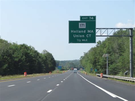 Massachusetts Interstate 84 Westbound Cross Country Roads