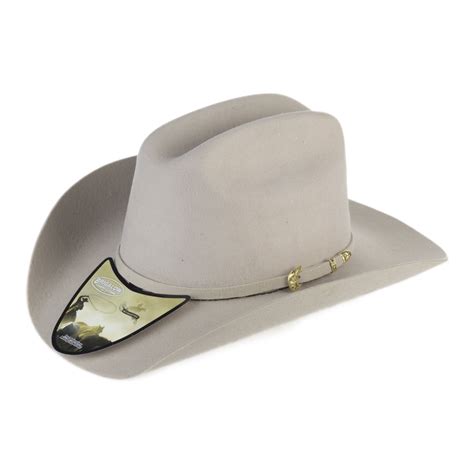 Silver Felt Cowboy Hat Wool Felt Western Hat