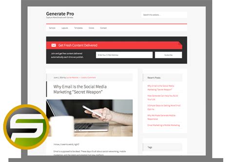 Generate Pro: Lead Generating Theme For Genesis Framework | Genesis framework, Generation ...