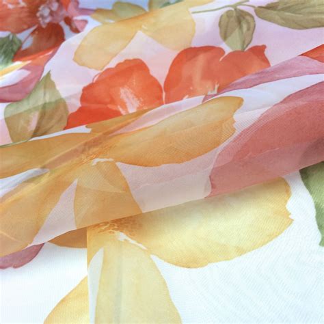 Floral Printed Sheer Voile Fabric 100 Polyester 118 Wide 479yd