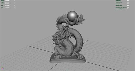 3d Model Chinese Dragon Statue Vr Ar Low Poly Cgtrader