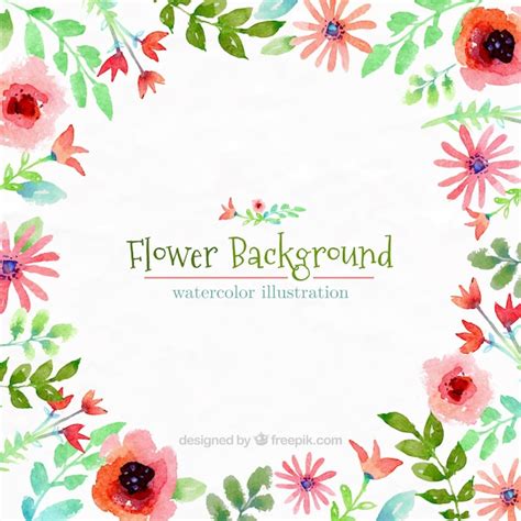 Hand Painted Flower Background Vector Premium Download