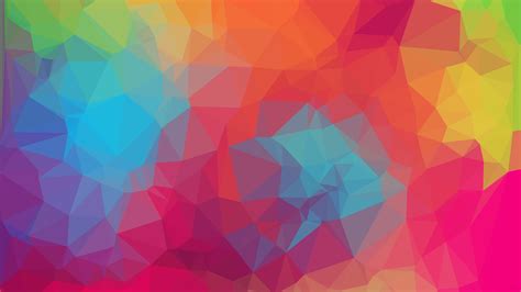 Geometry Colorful Polygon Bright Wallpaper Baltana