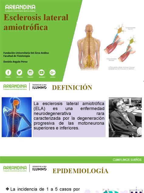 esclerosis lateral amiotrófica fundación universitaria del Área andina facultad de fisioterapia