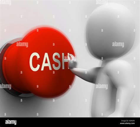Cash Pressed Shows Money Earning And Spending Stock Photo Alamy