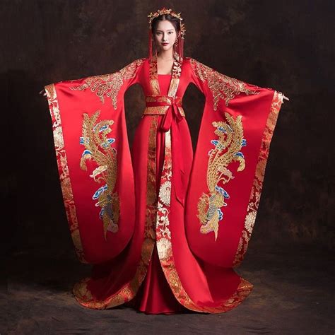 Details About Chinese Traditional Han Dynasty Wedding Red Dresses Costumes Size Asian S Xl New