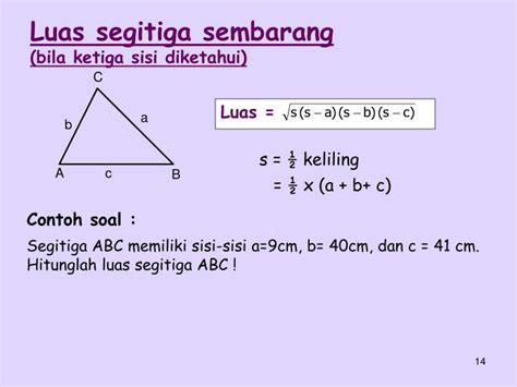 Contoh Soal Segitiga Sembarang