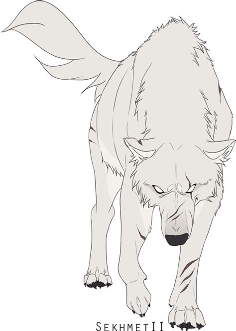 Anime Black And White Wolf