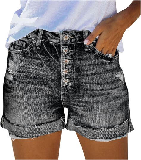 L9wei Womens Hot Pants Fashion Jeans Summer Women Denim High Waist Jeans Shorts Short Trousers