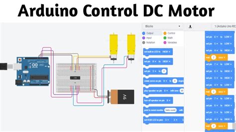 25 Arduino Control Dc Motor At Tinkercad In English Tutorial For