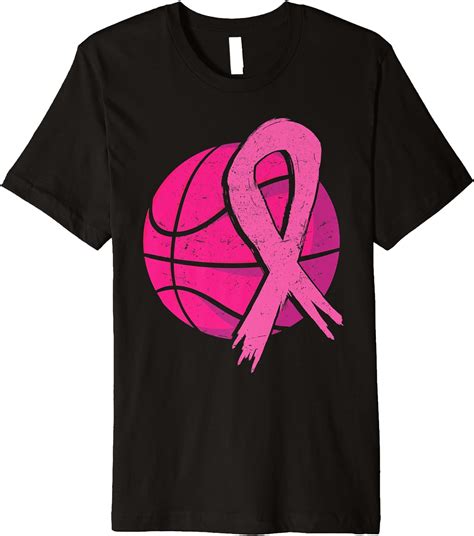 Breast Cancer Basketball Ball Pink Ribbon Carcinomas Sport Premium T Shirt