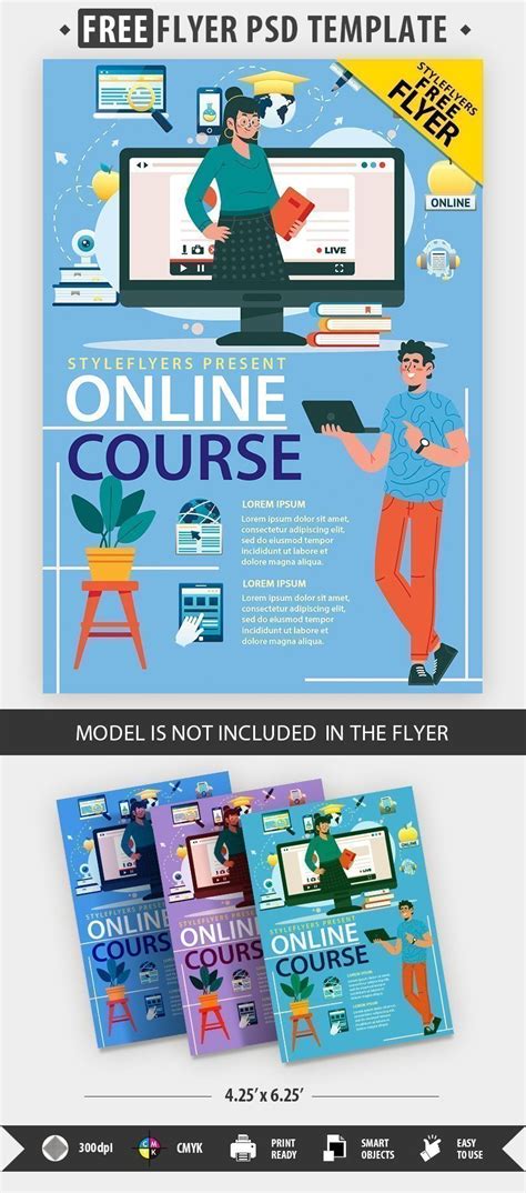 Online Course Free Psd Flyer Template Free Download 36589 Styleflyers