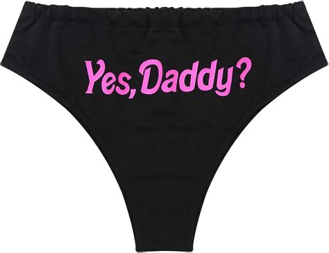Moggemol Womens Yes Daddy Panties Hipster Underwear Sexy Bikini Briefs Thong Naughty Lingerie