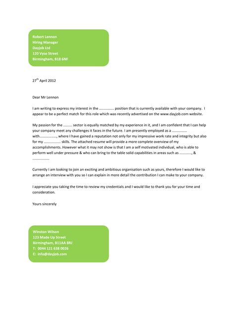 It Professional Cover Letter Template