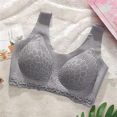 High Quality Pure Thick Cup Top Womens Seamless Underwear Gather Bra China Gathered Up Lace