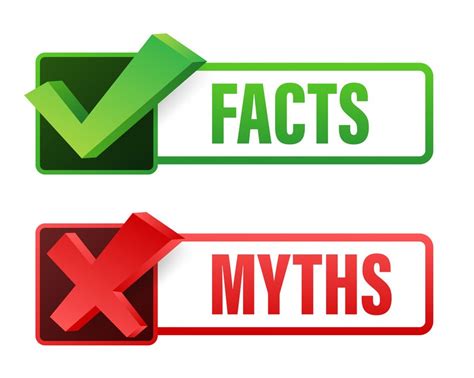 Myths Facts Facts Great Design For Any Purposes Vector Stock