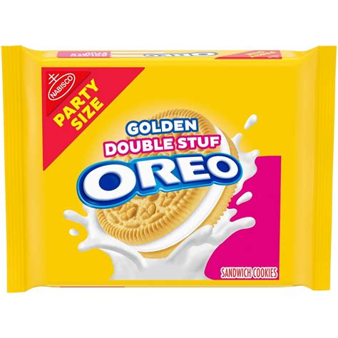 Oreo Double Stuf Golden Sandwich Cookies Party Size 267 Oz Pack