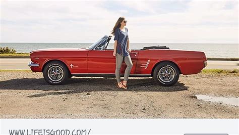 Love This Whole Look Even The Cherry Red Mustang Convertible Me In My