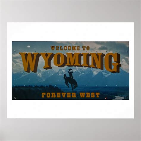 Welcome To Wyoming Sign Postcard Zazzle