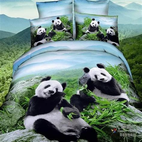 Panda Bedding Set For Full Queen Size Bed100 Cotton Bed Sheets
