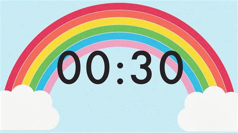 30 Seconds Countdown Rainbow Timer 🌈 Youtube