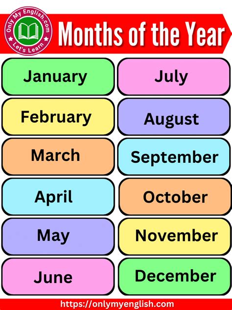 Month Name In English Game Edukasi Months In A Year Learn English