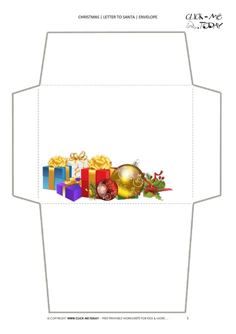 New year's eve is coming. Free printable Xmas envelope stationery presents 3