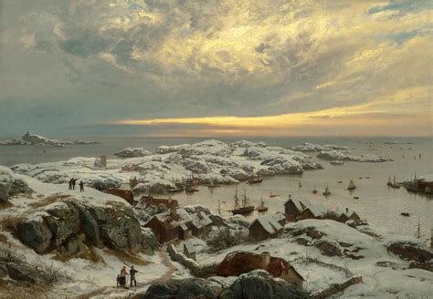 Hans Fredrik Gude Private Collection Winter In A Harbou Flickr