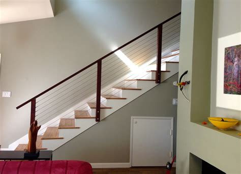 Cable Railings For Interior Stairs Contemporary Staircase San