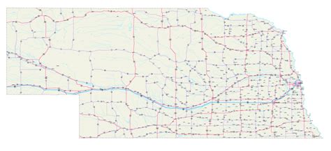 Nebraska County Map With Roads Map Of Usa District With Regard To
