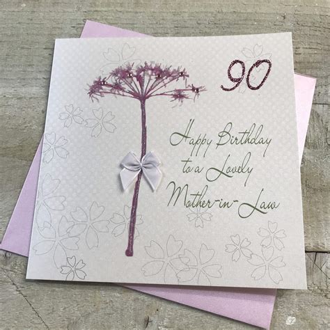 Buy White Cotton Cards Happy Lovely Mother In Law Handmade Th Birthday Card Dandelion