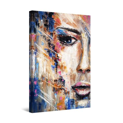 Startonight Canvas Wall Art Abstract Eva Woman Face Sensual Lips