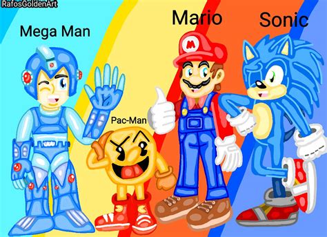 Mario Sonic Mega Man And Pac Man Movies Ver By Shunanarts On Deviantart