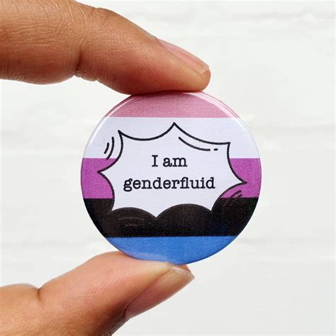 I Am Genderfluid Pin Badge Sexuality And Gender Pin Lgbt Etsy