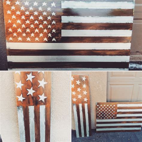 Custom Made Distressed American Flag By Torched Metal Works